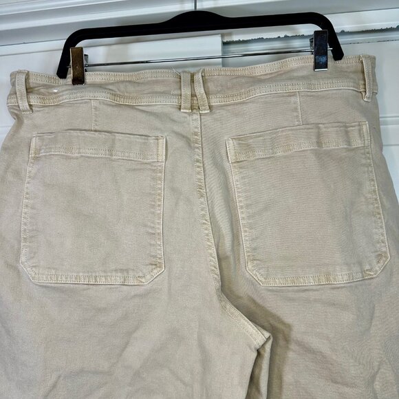 Mango Catherin High-Rise Culotte Wide Leg Raw Hem Jeans 16 - Picture 12 of 16